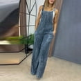 thumbnail image 4 of GILIGEGE Womens Overalls Casual Loose Jumpsuit Wide Leg Pants Sleeveless Bib Overalls Baggy Pants Overalls for Women Womens Rompers for Summer Overalls Fashionable Suspender Long Jumpsuit Pocket, 4 of 6