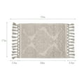 thumbnail image 5 of Jean Pierre Ricardo Cotton Fringe 17 x 31 in. Bath Rug, Light Grey, 5 of 9