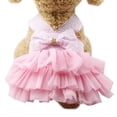 thumbnail image 1 of Apuakthei Vestido lindo de malla para perro con correa a rayas para mascotas de 3 piezas, 1 of 6