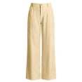 thumbnail image 6 of Lenpel Womens Wide Leg Striped Pants Fashion Button Trousers with Pockets Casual Business Straight Leg Slacks, 6 of 6