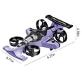 thumbnail image 2 of 2-in-1 Land Air Drone Aircraft, Durable Remote Control Quadcopter Airplane Toy for All Ages (Purple 1Pc), 2 of 10