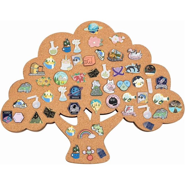Tablero de corcho Árbol de la Vida de 34 x 28 cm (13,4 x 11 pulgadas) para pared. Ideal para guardar broches, exhibir alfileres, guardar y exhibir en la oficina, el hogar y la escuela.