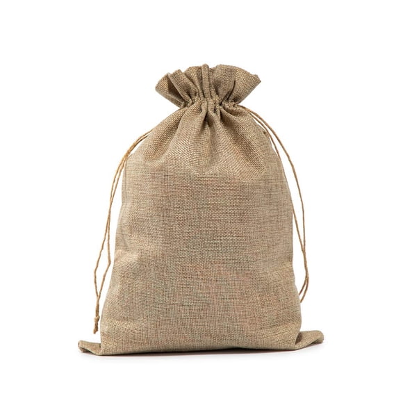 Sacs en Toile de Jute avec Cordon, Sacs en Toile de Jute 10x14 (Lot de 10) pour Emballer des Cadeaux d'Halloween, Anniversaire, Mariage, Fêtes à Thème Ou Usage Domestique