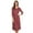 Polka Burgundy, variant on Women's Casual Loose Fit 3/4 Sleeve Jersey Knit A-Line Polka Midi Dress