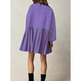 thumbnail image 2 of Arvbitana Women's Oversized Sweatshirt Dress Long Sleeve Contrast Color Pullover A-line Dress Ladies Casual Flowy Mini Dress for Streetwear, 2 of 3