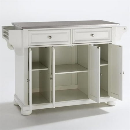 kitchen alexandria crosley stainless island steel