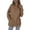 Khaki, variant on kayannuo Fall Clothes For Women Women's Casual Solid Color Round Neck Loose Pocket Long Sleeve Sweatshirt Khaki