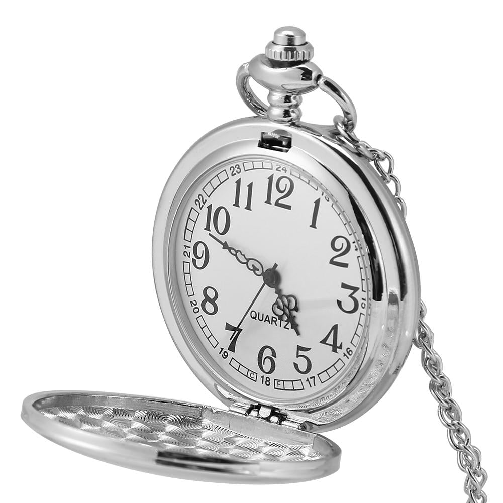 FAGINEY Pocket Watch,3Colors Classical Quartz Analog Smooth Pocket