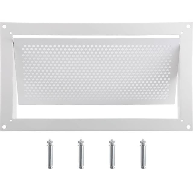 VEVOR Évent d'Inondation, 8 Pouces Hauteur x 16 Pouces Largeur x 2 Pouces Profondeur Évent d'Inondation pour Réduire les Dommages de Fondation et les Risques d'Inondation, Blanc, Monté au Mur, pour Vides, Garages et Enceintes Pleine Hauteur
