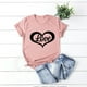 thumbnail image 2 of Camisas casuales de manga corta para mujer Tops Blusa con cuello en O con estampado del día de San Valentín Fridja  gope1030, 2 of 3