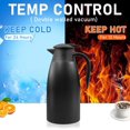 thumbnail image 5 of 2 Pcs 68 oz Thermal Coffee Carafe Insulated Stainless Steel Coffee Carafe for Hot Liquids Vacuum Thermal Pot Creamer Carafe Dispenser with Brushes Keeping Hot 12 Hours(Black), 5 of 5