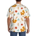 thumbnail image 6 of Picia Squirrel Maple Leaves And Nuts Men's Linen Shirts Short Sleeve Cuban Beach Shirts Casual Shirts Button Down Shirt for Men Beach Summer Wedding Shirt-Medium, 6 of 7