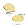 thumbnail image 2 of Unique Bargains 50Pack 20mm Blank Round Solid Brass Tags with Hole Stamping Tag for DIY Projects, 2 of 5