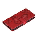 thumbnail image 6 of Allytech Galaxy S22+ Wallet Case,Galaxy S22 Plus 5G Case, Big Butterfly Embossed Kickstand Flip Cover Shockproof Drop Protection Wrist Strap Cards Holder Wallet Case for Samsung Galaxy S22+ - Red, 6 of 6