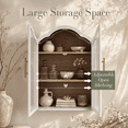 thumbnail image 4 of 31.5×23.6" Arched Bathroom Wall Cabinet with Glass Doors, Wall Mounted Display Cabinet with Adjustable Shelves, Hanging Storage Cabinet for Kitchen, Living Room, 4 of 9