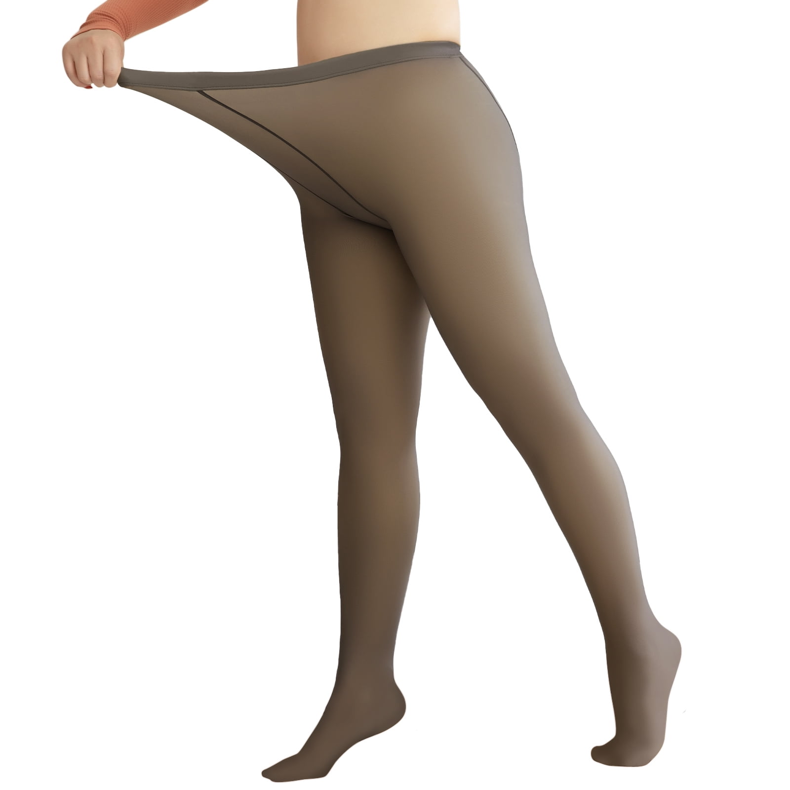 Large Size Translucent Wool Pants Sock Winter Stocking Fake Pantyhose