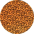 thumbnail image 1 of Ahgly Company Machine Washable Indoor Round Oriental Yellow Industrial Area Rugs, 4' Round, 1 of 4