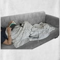 thumbnail image 6 of Alchemy Soft Flannel Fleece Throw Blanket, Themed Sketch of All Seeing Eye and Witch Hands Magic Image, Cozy Plush for Indoor and Outdoor Use, 50" x 70", Charcoal Grey and White, by Ambesonne, 6 of 6