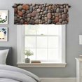 thumbnail image 3 of Stones Window Valance for Kitchen, Abstract Multi Colored Cobblestones Stones Photo Rod Pocket Short Curtain for Small Windows, Light Filtering Decorative Valance, 56 x 16 Inch, 1 Panel, 3 of 9