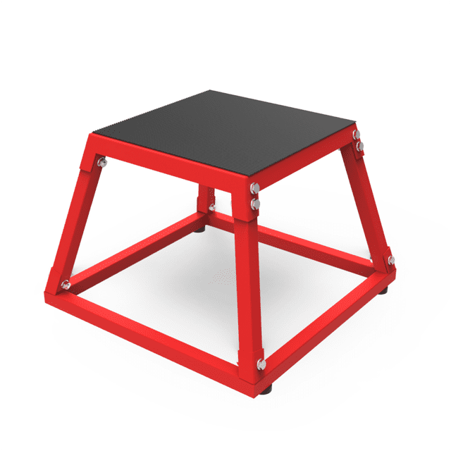 Plyometric Jumping Box, Steel Plyo Box for Exercise, Metal Exercise Step Up Box with Anti-Slip Surface for Home Gym Training