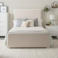 thumbnail image 2 of Anastasia Boucle Upholstered California King Panel Bed Pearl White and Beige, 2 of 4