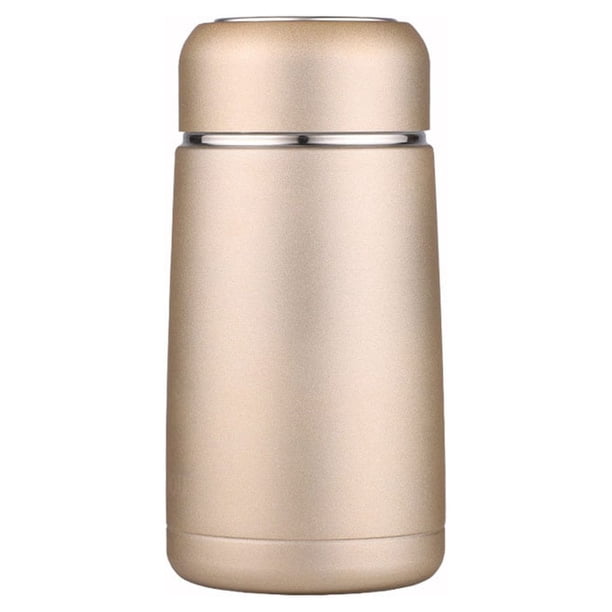Frasco de vacío Injueey 350ML botella portátil taza aislada acero inoxidable color dorado