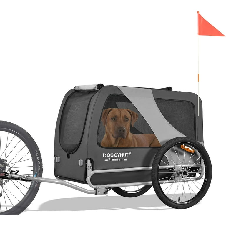 DOGGYHUT® Premium XL Pet Bike Trailer for Large Dog or Multiple