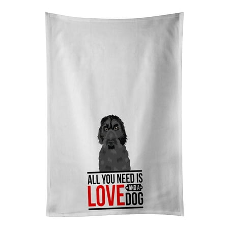 

Doodle Black #3 White Kitchen Towel Set of 2 19 in x 28 in