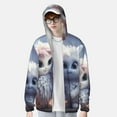 thumbnail image 4 of Goofa Cute Animal Couple Printed Women's UPF 50+ Sun Protection Hoodie Jacket Lightweight Long Sleeve Sun Shirt for Women with Pocket Hiking Outdoor-3X-Large, 4 of 9