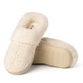 thumbnail image 3 of Dearfoams Womens Claire Cable Knit Chenille Clog House Slipper, 3 of 7
