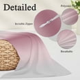 thumbnail image 2 of Pink Grey Ombre Pillow Covers, Linen Long Throw Pillow Case, Farmhouse Gradient Minimalist Holiday Pillow Protector Decorative Cushion Cover for Living Room/Bedroom 16" x 24", 2 of 8