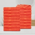 thumbnail image 2 of Ample Decor Bath Towels 30X54 inch 100% Cotton - 16pcs Orange, 2 of 7