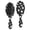 Halloween Ghost Moon Black Pattern, variant on Halloween Ghost Boo Pattern Brush, Detangling Hair Brush, Scalp Massage Hair Comb, Round Tip Bristles Gifts for Daily Hair Care