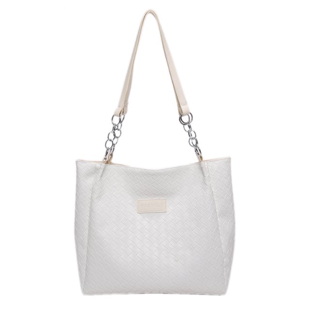 Bolso de hombro trenzado para mujer, bolso de mano trenzado de Color sólido, bolso diario para mujer