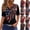 Black, variant on Womens V Neck Button Tops Henley Tunic T Shirts 2026 Summer Short Sleeve Casual Tees Black L