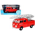 thumbnail image 1 of Motormax 79584 Modèle Réduit de Voiture pour Volkswagen Type 2 T1 Camion de Pompier avec Échelle Aérienne Feuerwehr, Rouge, 1 of 1