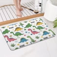 thumbnail image 4 of Dinosaur with ROAR Pattern Bathroom Rugs Mat,Non Slip Microfiber Bathroom Rug,Rubber Backing,Soft Bathroom Mats for Bathroom Floor,Tub and Shower,17x27in(43x68cm), 4 of 5