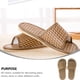 thumbnail image 3 of 1 par de sandalias de bambú cómodas de verano con tejido creativo (caqui), 3 of 5