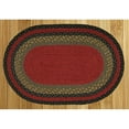 thumbnail image 1 of Capitol Earth Rugs 03-238 Burgundy-Olive-Charcoal Jute Braided Rug, 1 of 1