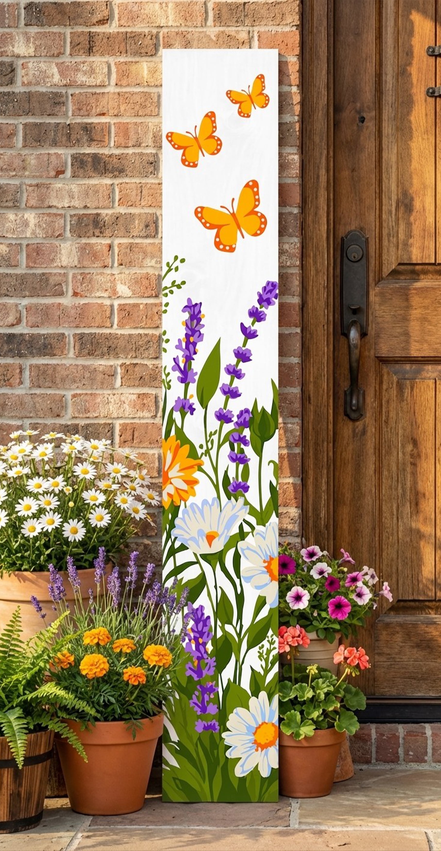 Calloway Mills 118184707 Butterfly Garden Porch Leaner, 47" x 07"