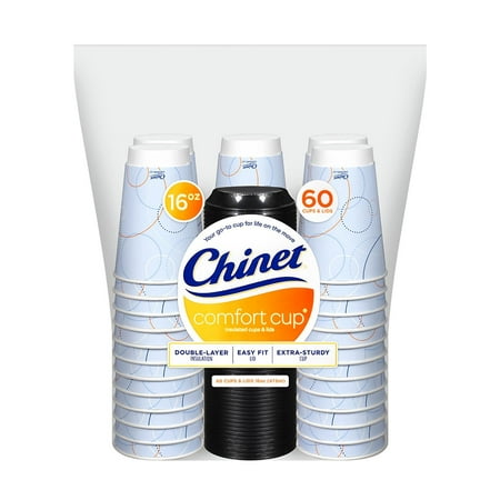 Chinet three layers of Superior insulation Comfort Cup 16 oz. Hot Cups & Lids 60 ct.