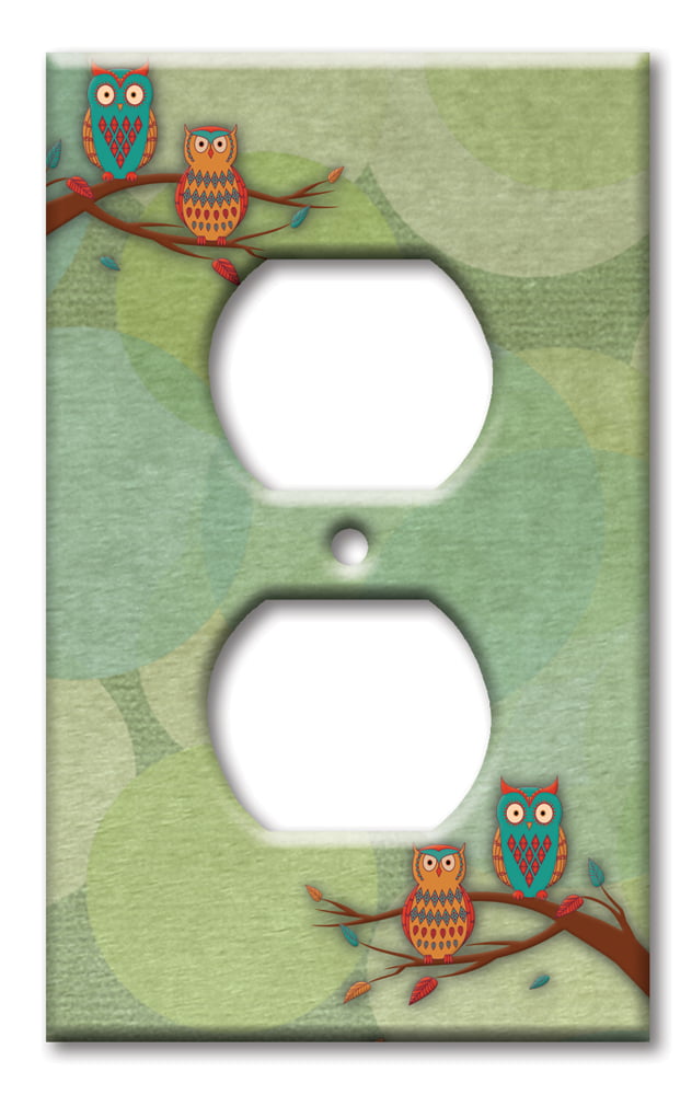 Halloween Owls Art Plates Brand Double Gang Toggle OVERSIZE Switch/OVER SIZE Wall Plate