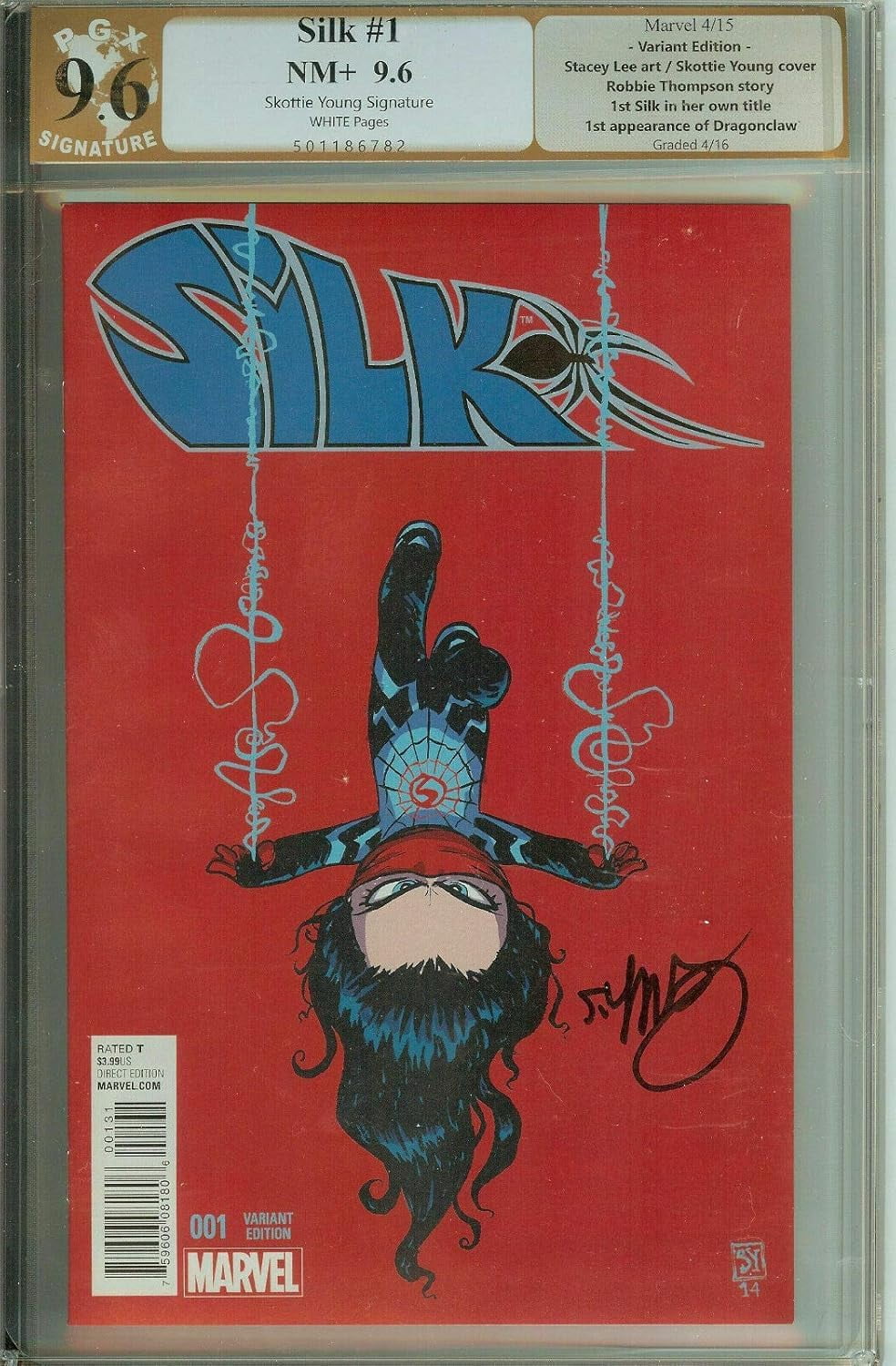 Silk #1 Baby Variant PGX 9.6 Signed Skottie Young