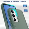 thumbnail image 5 of KOMI for Samsung Galaxy A35 5G Case: Dual Layer Protective Heavy Duty Cell Phone Cover Shockproof Rugged with Screen Protector - Military Protection Bumper Tough - Samsung Galaxy A35 5G 2024, Green, 5 of 5