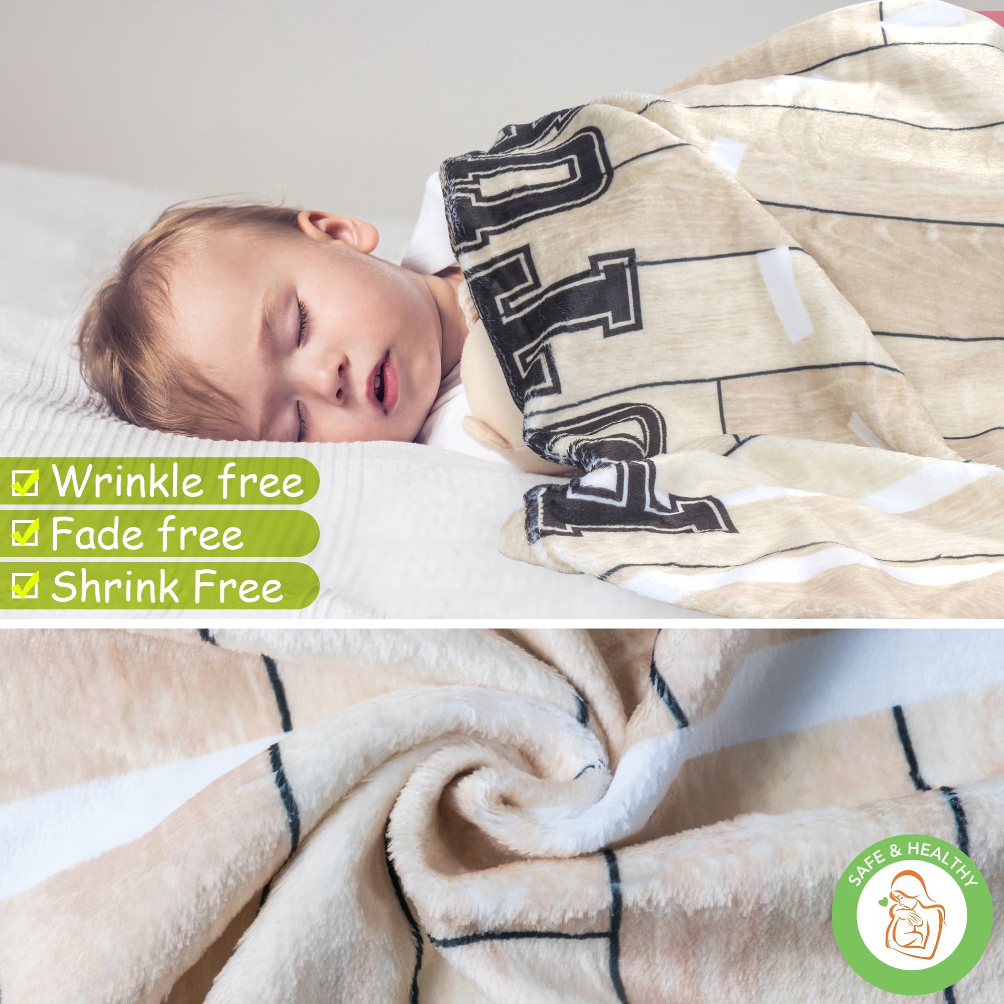 Baby Monthly Milestone Blanket Boy / Girl | Basketball Theme | Includes Frame and Bib | Large 47"x40" | Personalized Baby Swaddle?