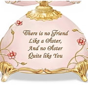 The Bradford Exchange Always My Sister Egg Music Box Heirloom Porcelain® with 22K-Gold Accents and 98 Faux Jewels Inspired by Peter Carl Faberge with Artwork by Sandra Kuck 6-inches