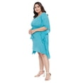 thumbnail image 4 of Oussum Women Plus Size Tunic Lurex Short Adjustable Dress for Ladies, Blue, 4 of 7