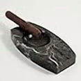 thumbnail image 2 of Bey-Berk International C306 Natural Marble Two Cigar Oval Ashtray, 2 of 2