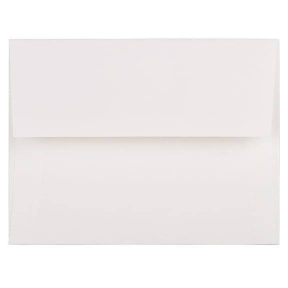 JAM Paper A2 Strathmore Invitation Envelopes, 4 3/8 x 5 3/4, Bright White Linen, 250/Box