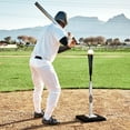 thumbnail image 7 of Baseball Batting Tee - Professional Hitting Tee for Baseball/Softball with Weighted Base,Flexible Rubber Top, Premium Aluminum Baseball Tee, Easy Adjust Height 24-46 inches For Kids or Adults, 7 of 7